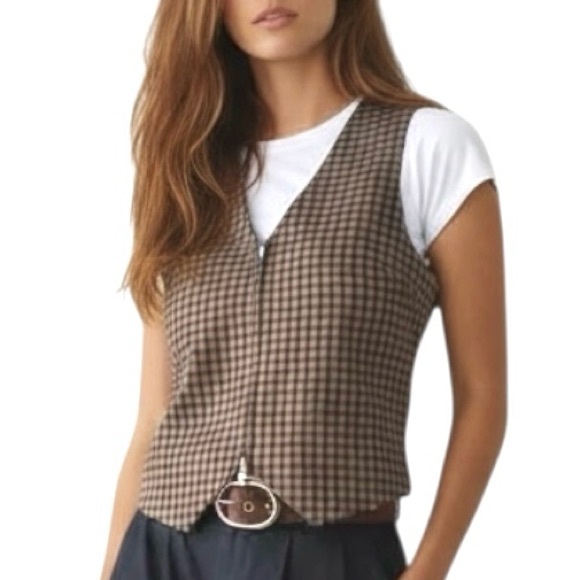 Urban Outfitters Tops - UO Adrian Twill Tailored Vest Top